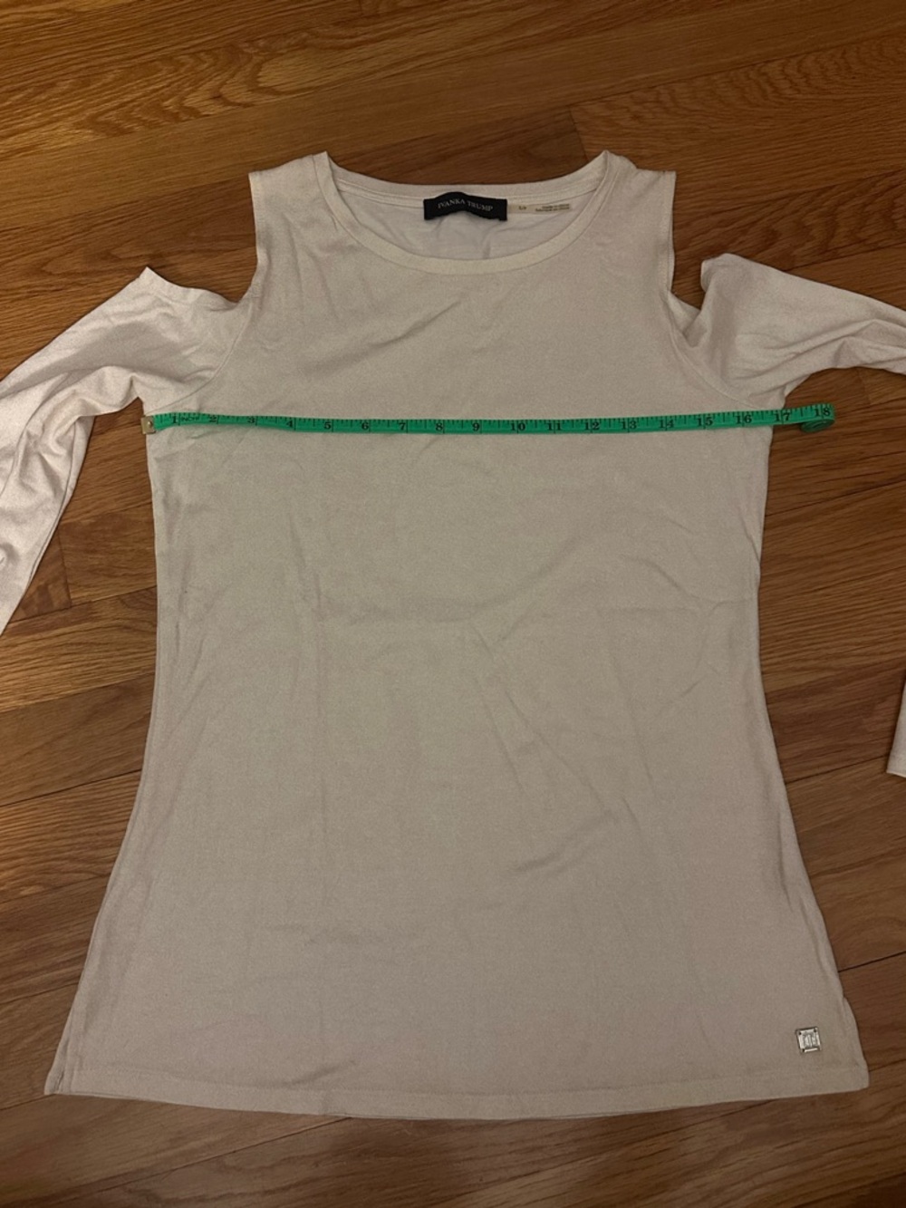 Ivanka Trump Cream Cold Shoulder Blouse - Picture 5 of 10